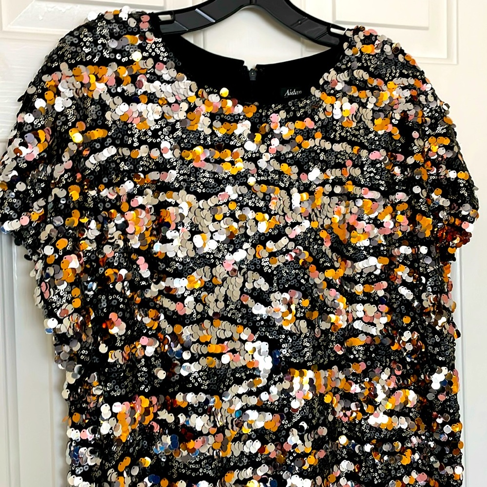 Sequined shift dress